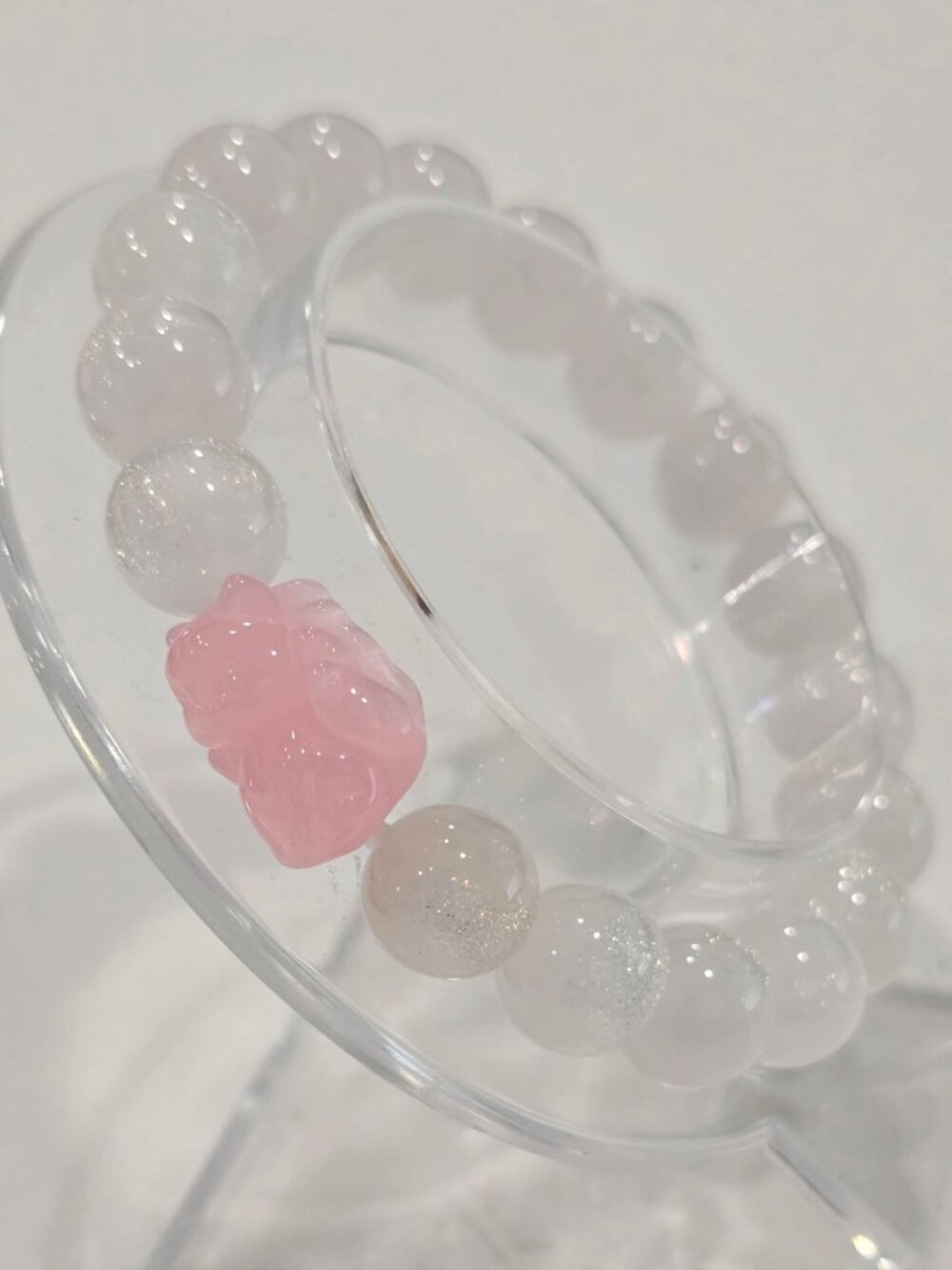 Handmade ✦ UV Reactive Color‑Changing Bracelet ✦ Nine‑Tail Fox Accent 10mm NWT - Picture 11 of 16
